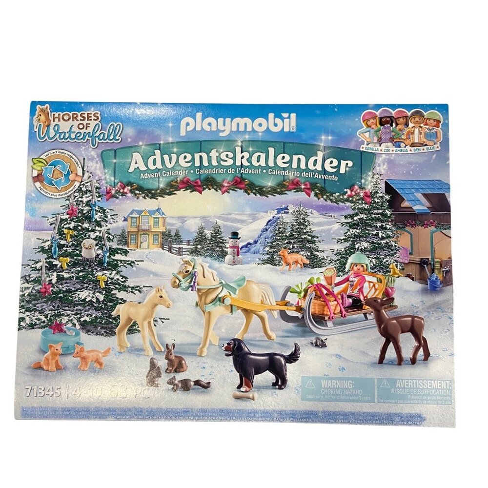 Playmobil Horses Of Waterfall Adventskalender 71345 With 68-Piece Festive Scene